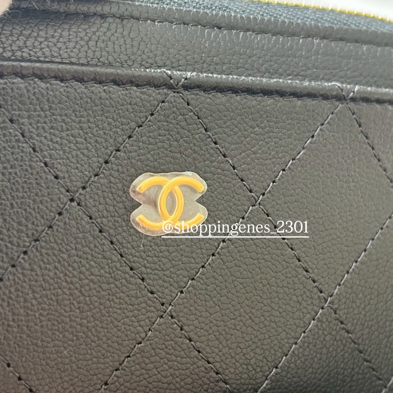 香奈兒 Chanel 山羊皮 L卡包 金釦-5