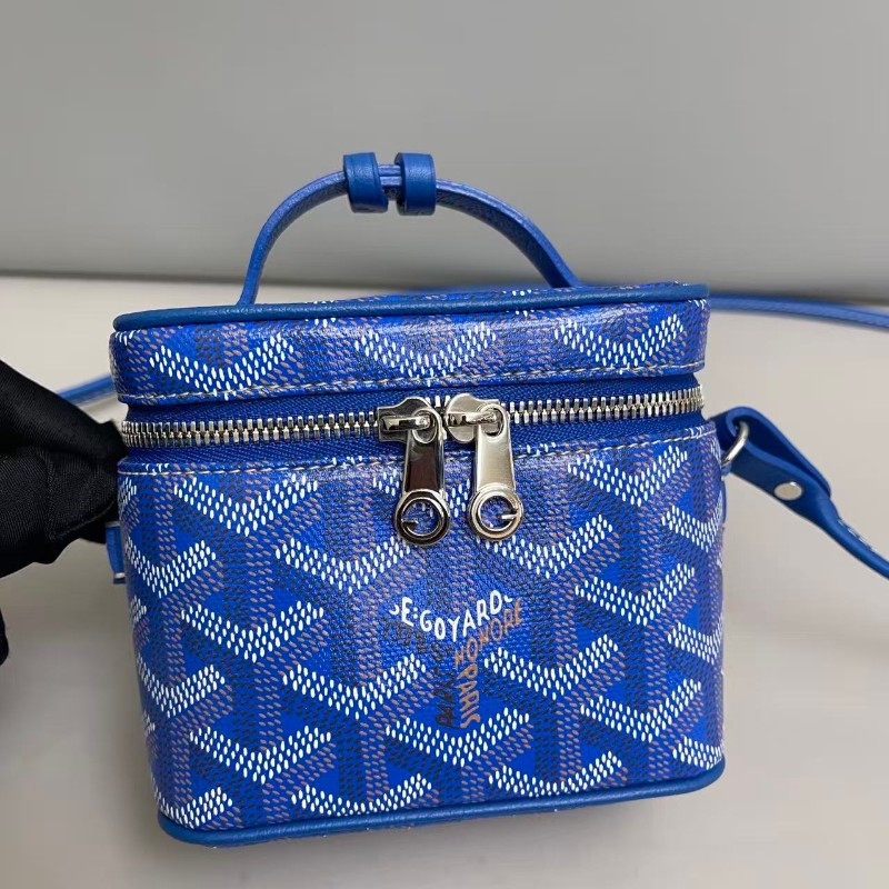 Goyard muse nano藍色印花盒子包-6