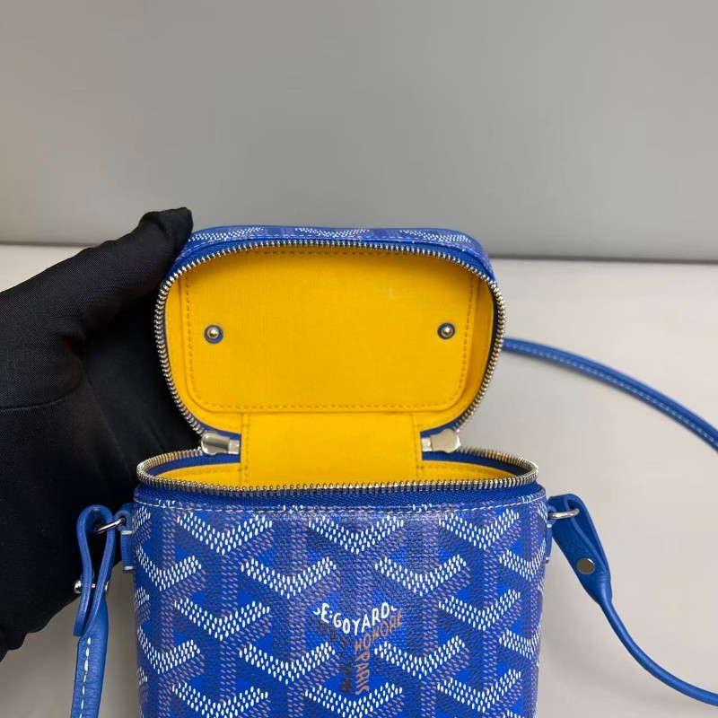 Goyard muse nano藍色印花盒子包-7