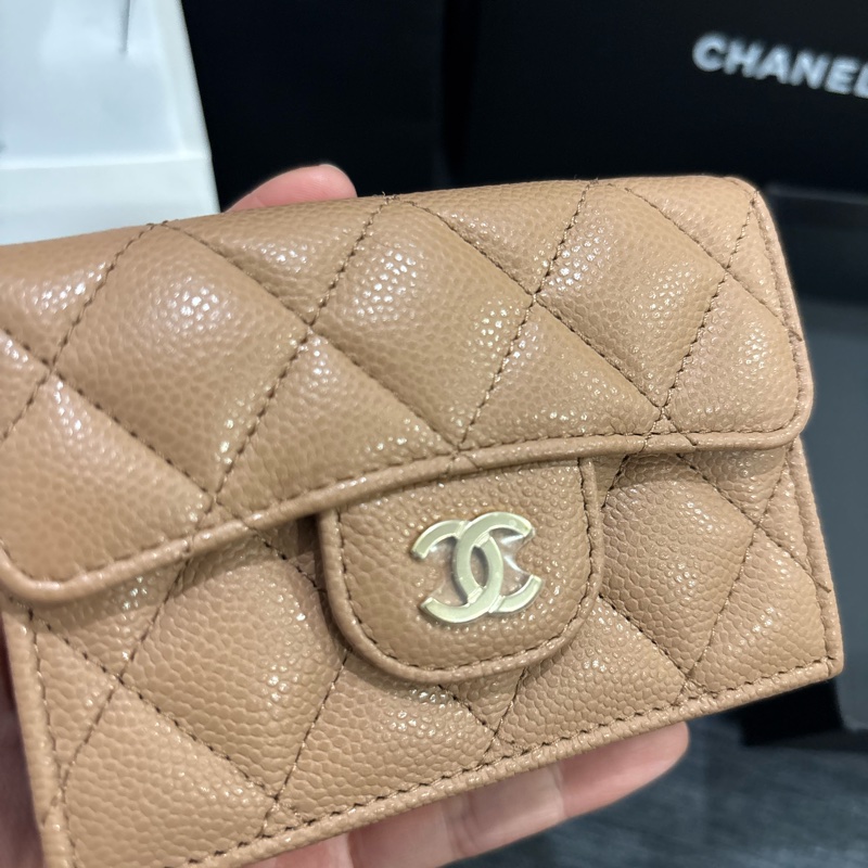 香奈兒三折短夾 可放卡 有零錢袋-3