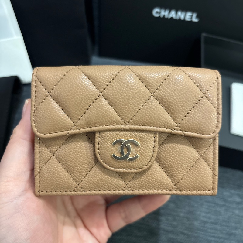 香奈兒三折短夾 可放卡 有零錢袋-5