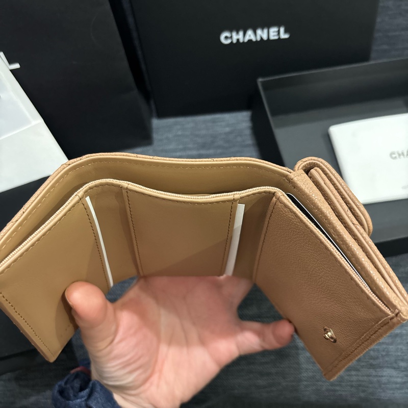 香奈兒三折短夾 可放卡 有零錢袋-6
