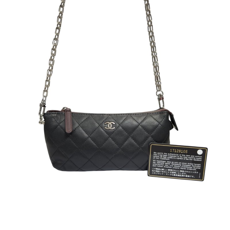 CHANEL *自加鏈>送無品牌扣+無品牌鏈帶* 斜揹袋-1