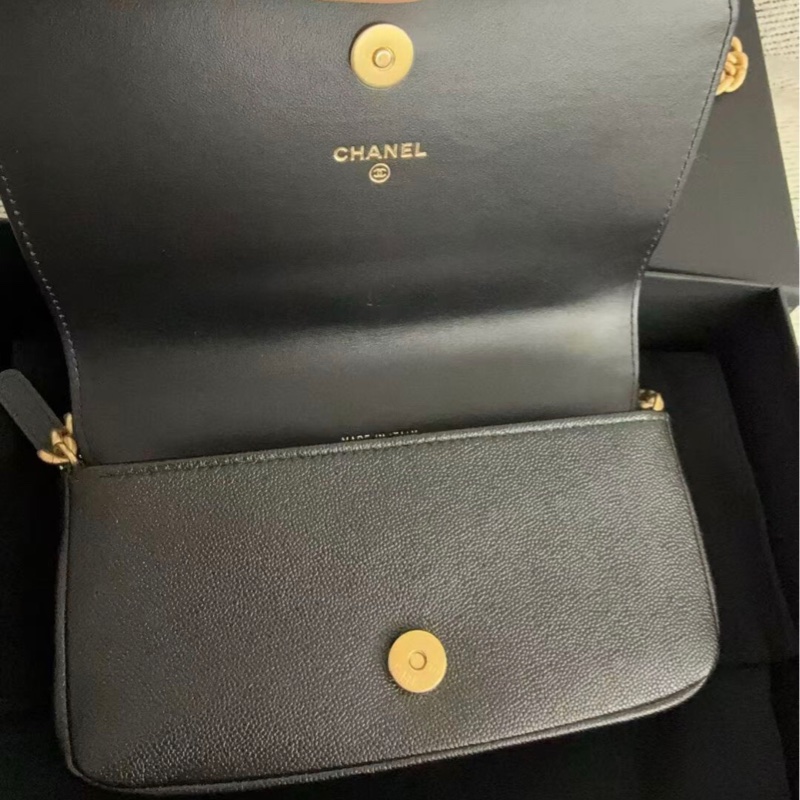 ✨全網最平!全新 Chanel 22K leboy woc 黑金 荔枝皮-1