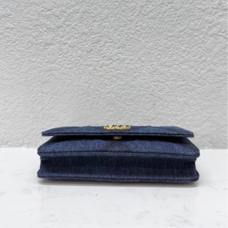 ✨全網最平! 100%全新 CHANEL 19 Bag WOC 牛仔布 芯片款-3