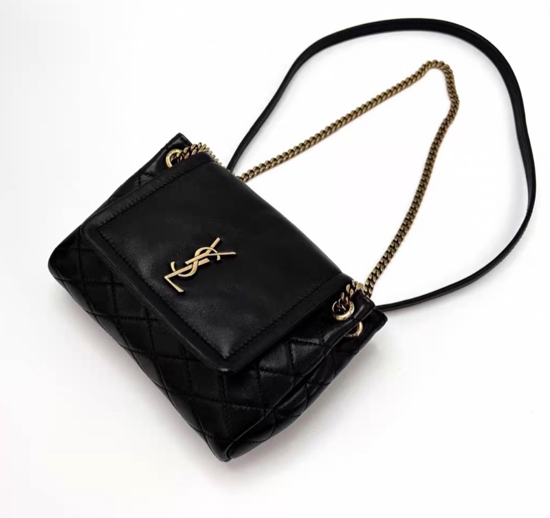 ✨全網最平!全新 YSL 黑金nolita mini 羊皮 單肩 斜挎包-3