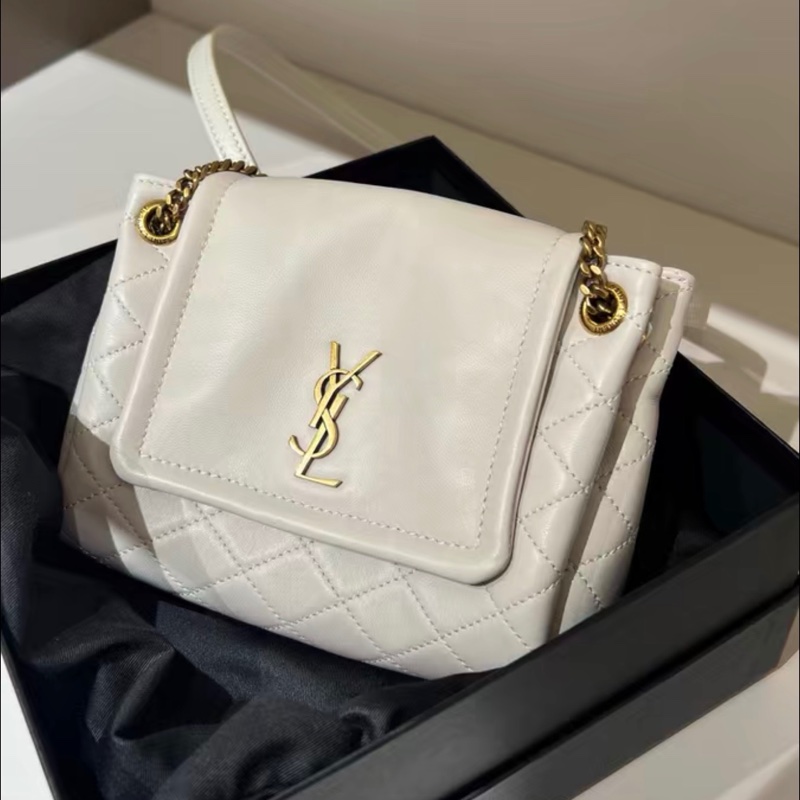 ✨全網最平！ 全新 YSL 白金nolita mini羊皮 單肩斜挎包-0