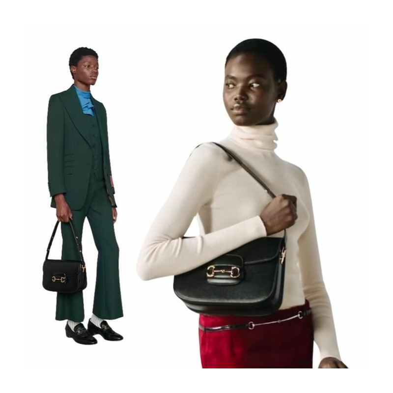 GUCCI Horsebit 1955 小號單肩包 602204 1DB0G 1000-6