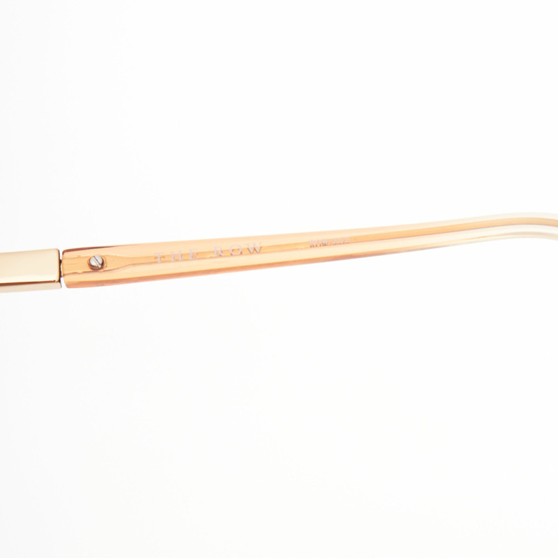 THE ROW Linda Farrow brown ombre acetate pink lens oversized sunglasses-7