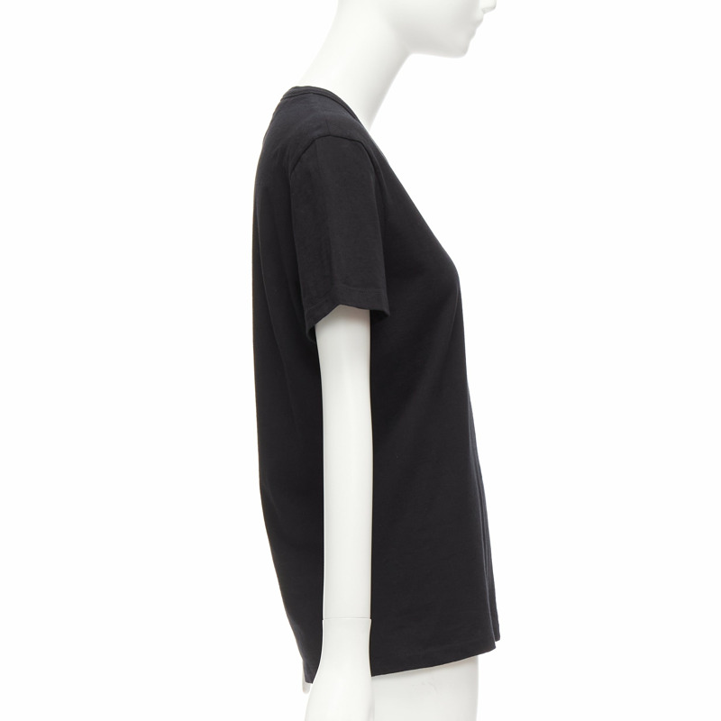 TOM FORD black TF logo embroidered pocketed round neck tshirt IT46 XL-3