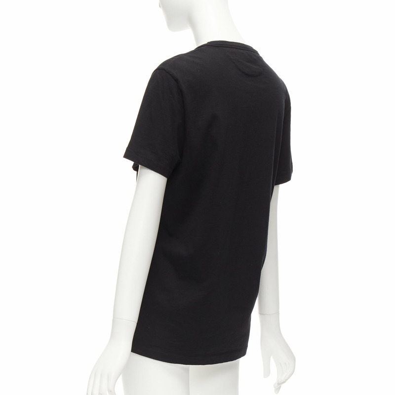 TOM FORD black TF logo embroidered pocketed round neck tshirt IT46 XL-5