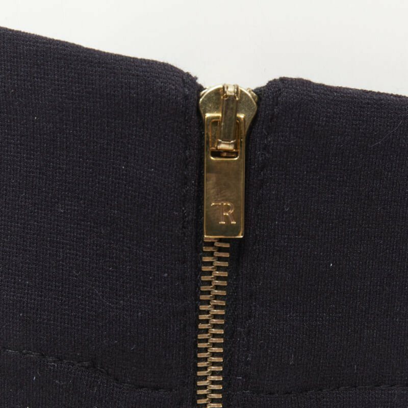 THE ROW black modal cotton dual gold zipper minimal legging pants XSXS-1