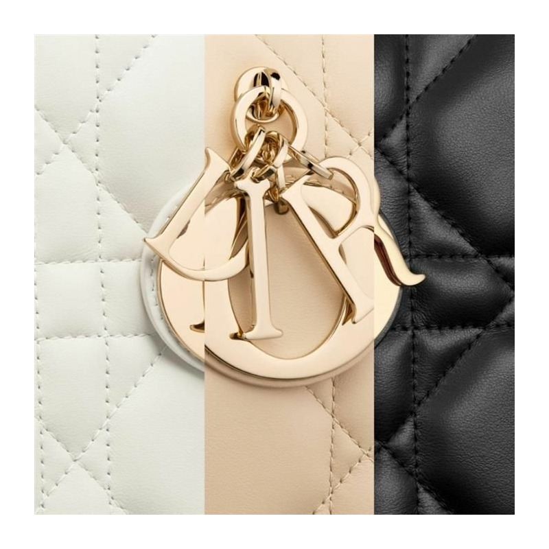 DIOR Book Tote 中型手提包 小牛皮 黑色/米色/拿鐵色-16