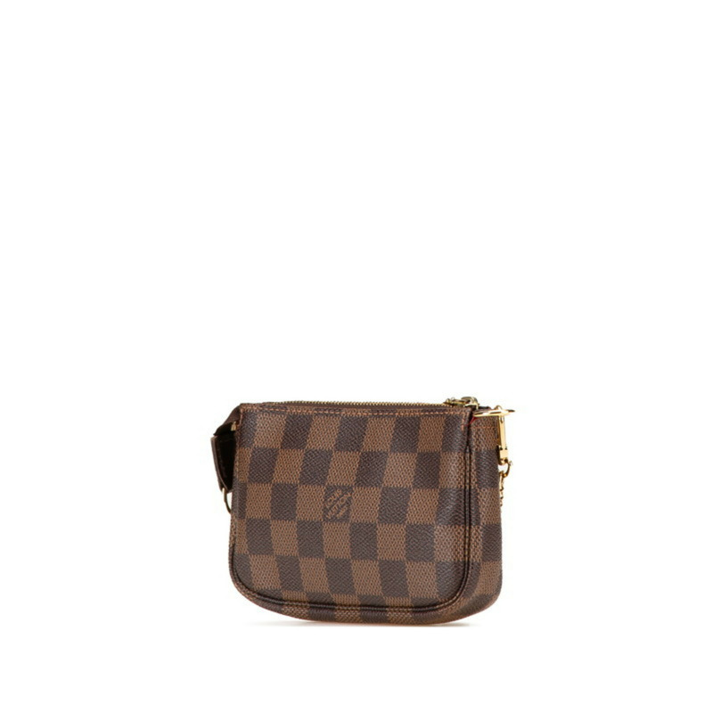 路易威登 Damier Mini Pochette 配件包 N58009 棕色皮革 女士 LOUIS VUITTON-1