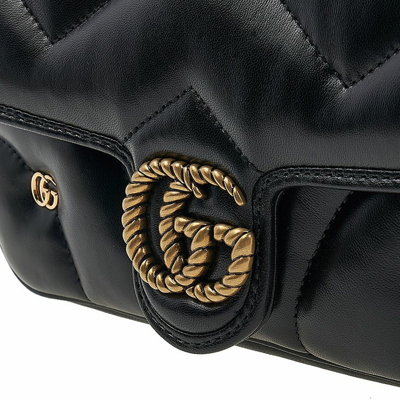 GUCCI GG Marmont 鏈條單肩包-5