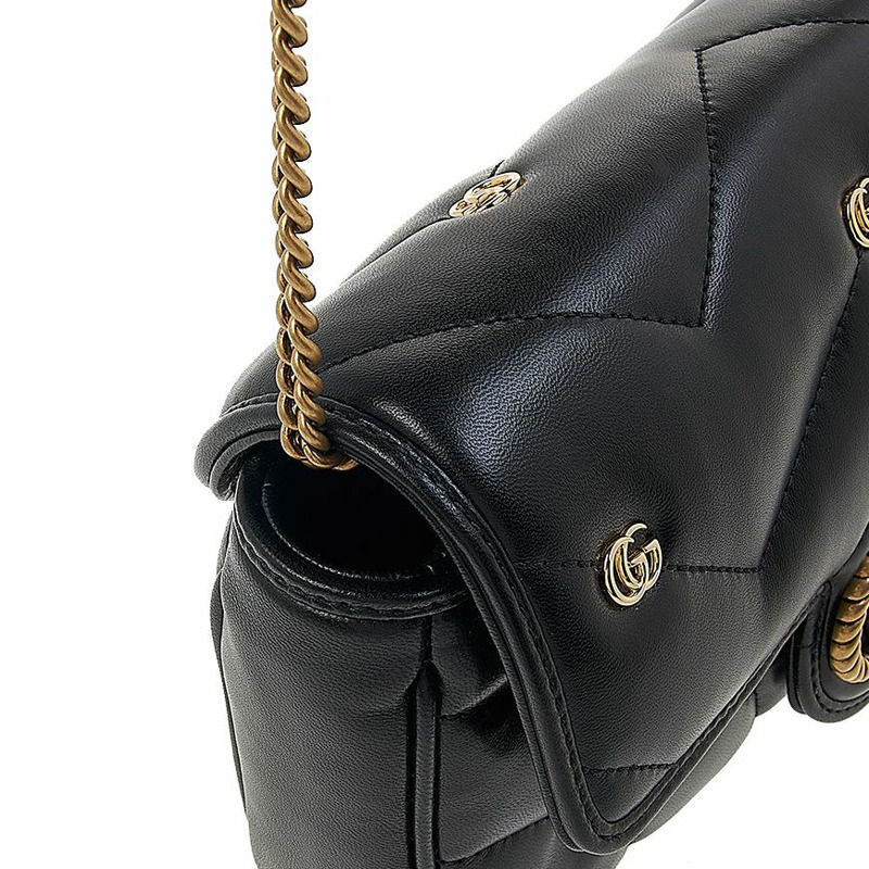 GUCCI GG Marmont 鏈條單肩包-6