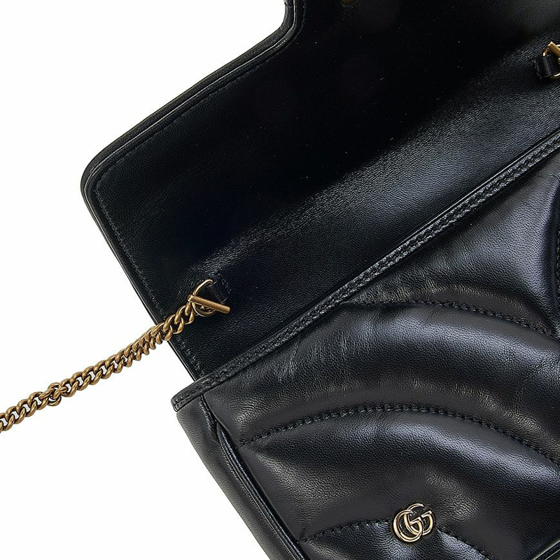 GUCCI GG Marmont 鏈條單肩包-7