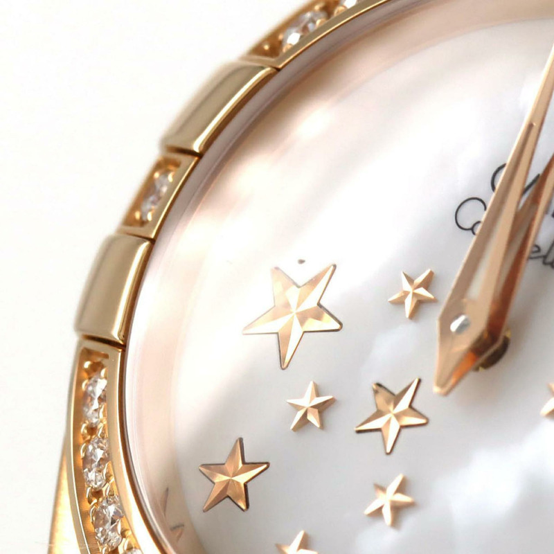 歐米茄星座系列磨砂玫瑰金D型錶帶腕錶 123.55.24.60.05.004 PG/RG石英腕錶-5