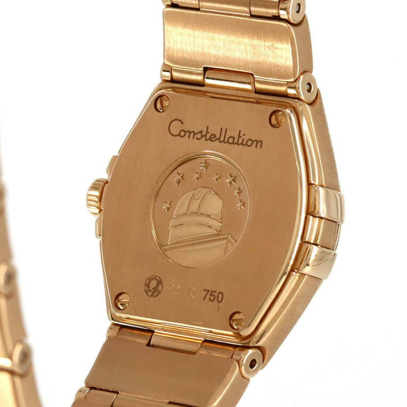 歐米茄星座系列磨砂玫瑰金D型錶帶腕錶 123.55.24.60.05.004 PG/RG石英腕錶-6