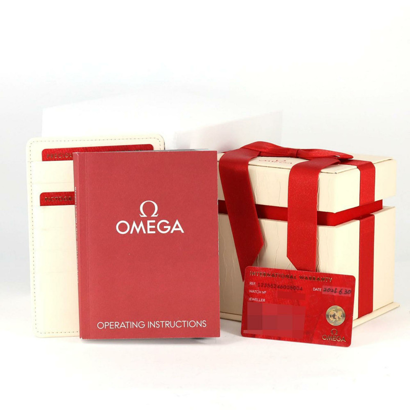 歐米茄星座系列磨砂玫瑰金D型錶帶腕錶 123.55.24.60.05.004 PG/RG石英腕錶-8