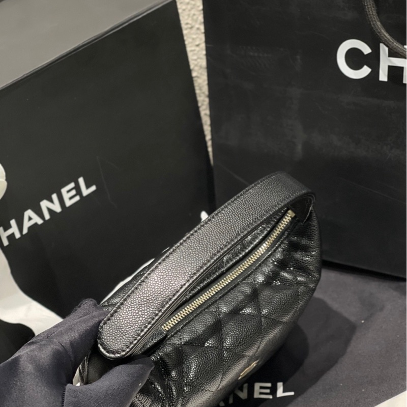 Chanel🈳香奈兒新款黑金25C 25B飯盒包小logo，牛皮荔枝皮全新原膜-14