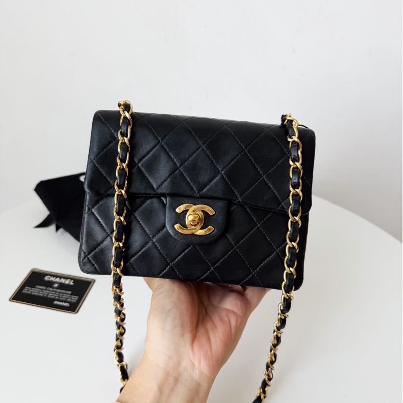 Chanel 香奈兒中古方胖子黃金尺寸mini17-1