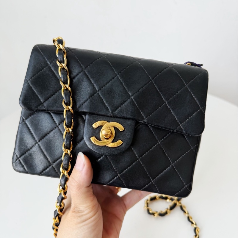 Chanel 香奈兒中古方胖子黃金尺寸mini17-11