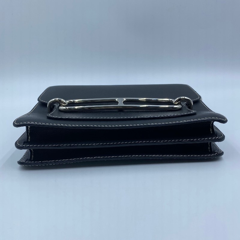 Hermes愛馬仕 Roulis豬鼻子23 黑銀 D刻-4