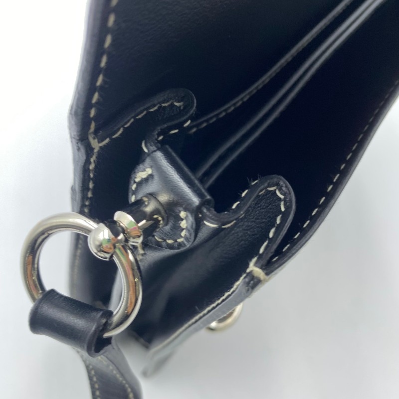 Hermes愛馬仕 Roulis豬鼻子23 黑銀 D刻-15