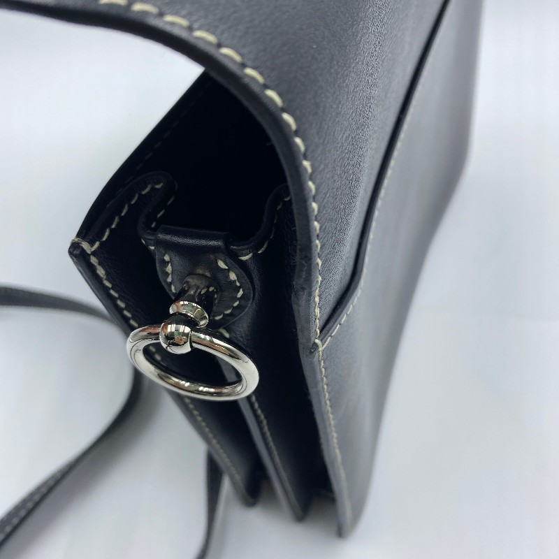 Hermes愛馬仕 Roulis豬鼻子23 黑銀 D刻-17