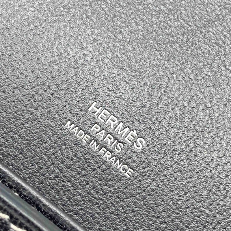 Hermes愛馬仕 Roulis豬鼻子23 黑銀 D刻-19