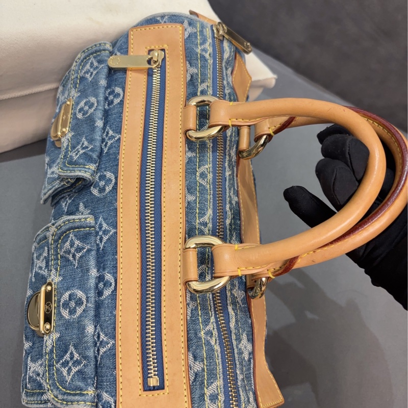 LV牛仔丹寧波士頓包-3