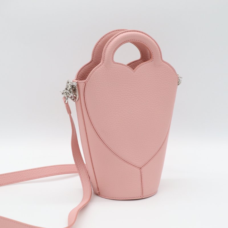 TIFFANY Return to Tiffany 櫻花粉 🌸 牛皮 925銀鏈條 愛心 手提包 斜背包-2