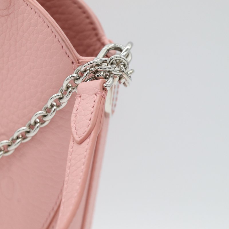 TIFFANY Return to Tiffany 櫻花粉 🌸 牛皮 925銀鏈條 愛心 手提包 斜背包-5