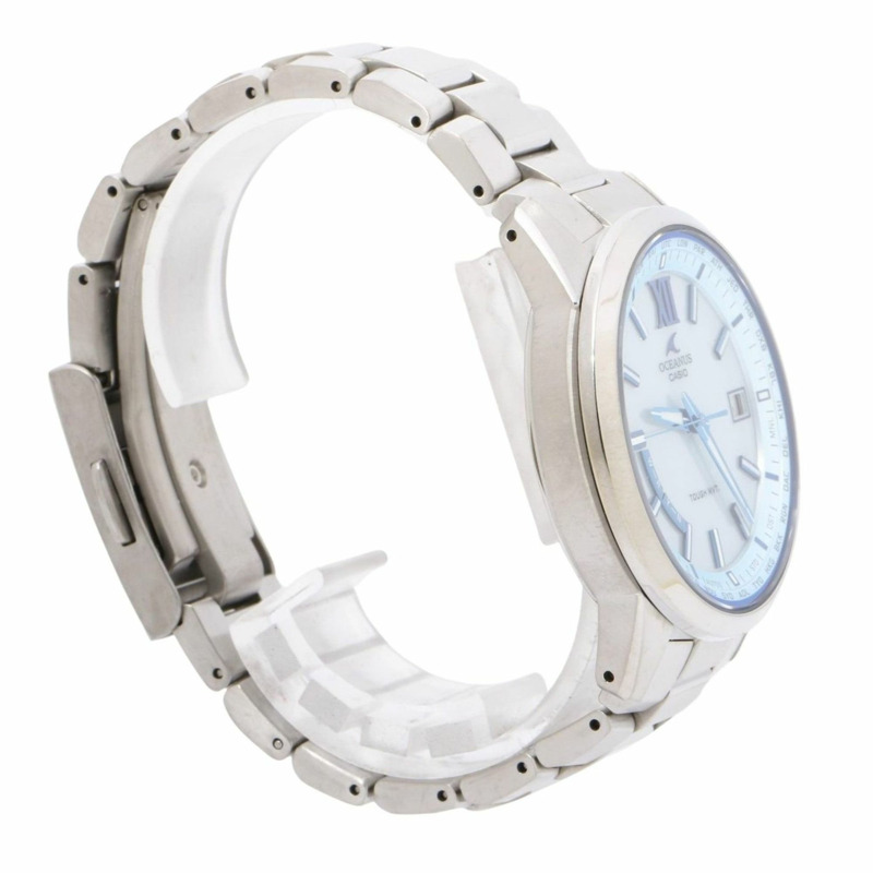 卡西歐 (CASIO) Oceanus 三針腕錶，型號 OCWT1502AJF，白色、銀色、鈦金屬，男士款-2