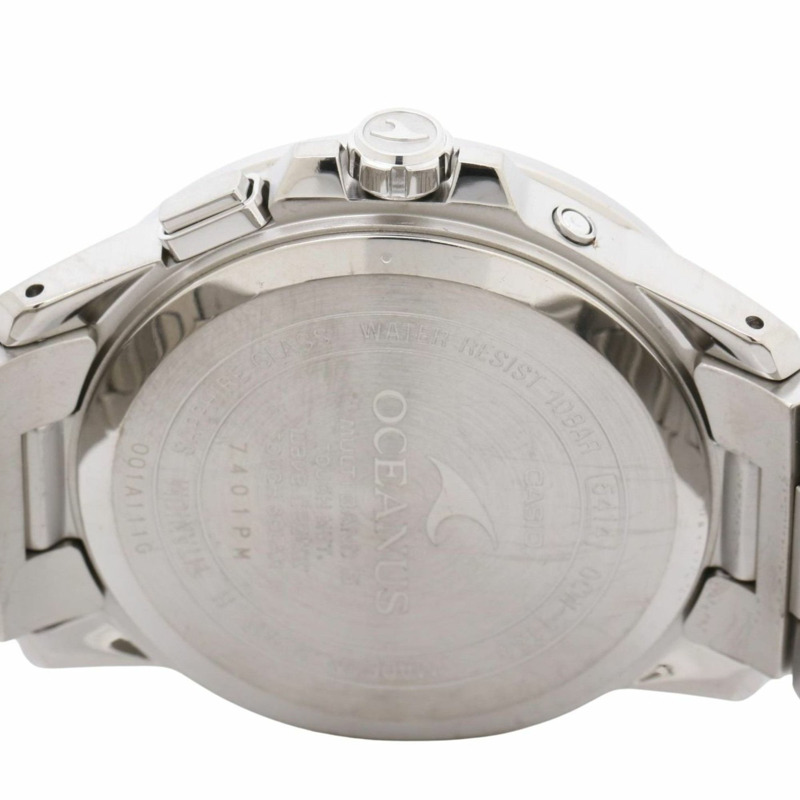 卡西歐 (CASIO) Oceanus 三針腕錶，型號 OCWT1502AJF，白色、銀色、鈦金屬，男士款-3