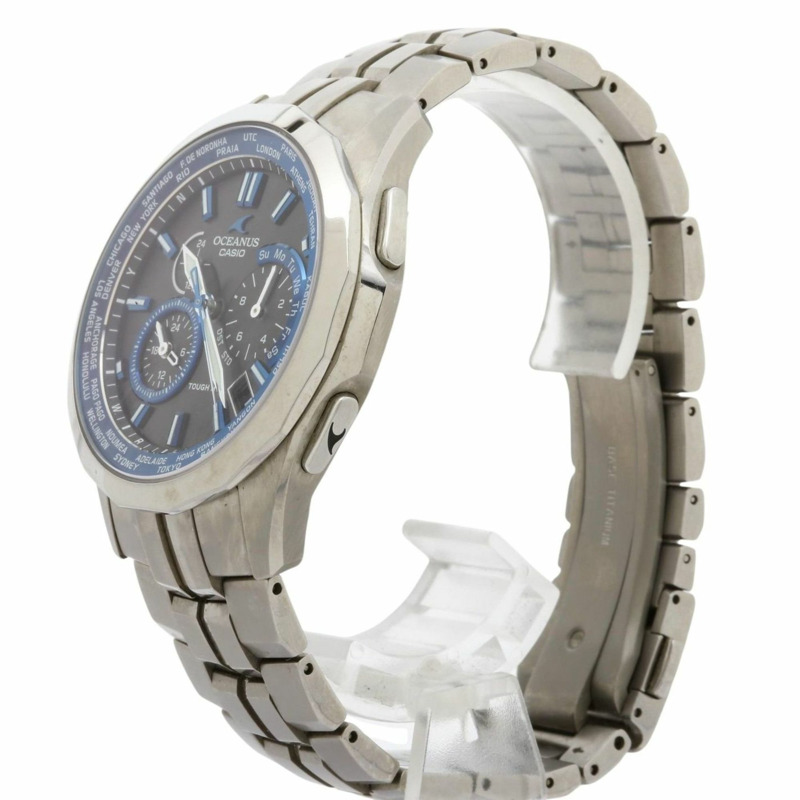 卡西歐 Oceanus Manta OCWS1400 男士腕錶，黑色、銀色和鈦金屬色可選-1