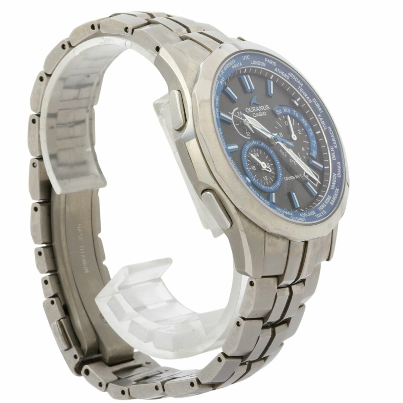 卡西歐 Oceanus Manta OCWS1400 男士腕錶，黑色、銀色和鈦金屬色可選-2