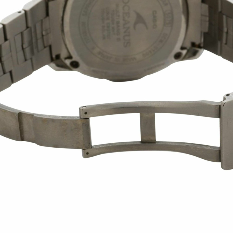 卡西歐 Oceanus Manta OCWS1400 男士腕錶，黑色、銀色和鈦金屬色可選-5