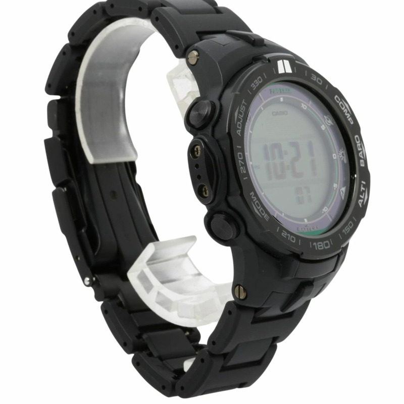 卡西歐 Pro Trek PRW3100FC1JF 男士手錶，黑色樹脂錶殼，不鏽鋼錶帶-2