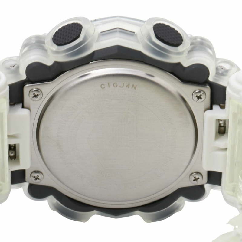 卡西歐 G-SHOCK GA900 系列 GA900SKL7AJF 男士手錶,黑色、透明、白色,樹脂錶帶-3