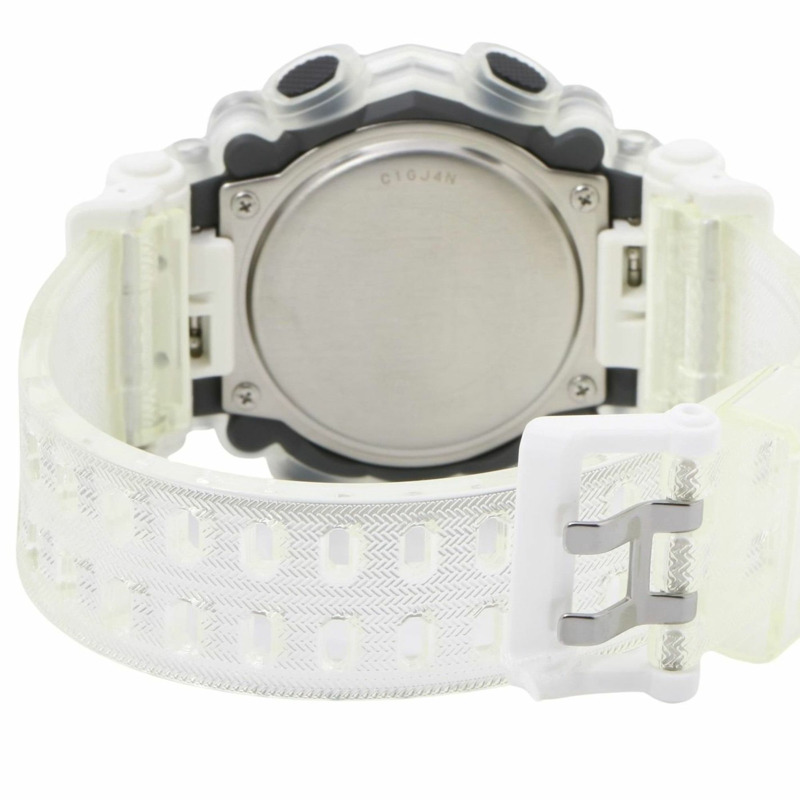卡西歐 G-SHOCK GA900 系列 GA900SKL7AJF 男士手錶,黑色、透明、白色,樹脂錶帶-4