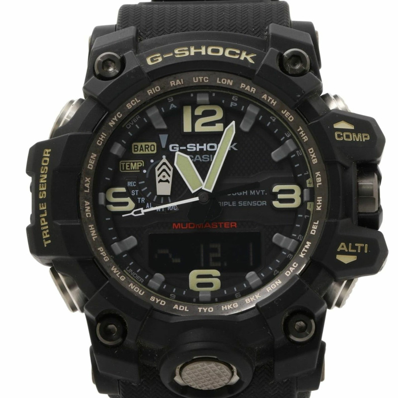 卡西歐 G-SHOCK Master of G Land Mudmaster GWG10001AJF 男士腕錶，黑色樹脂錶帶，不鏽鋼錶殼-0