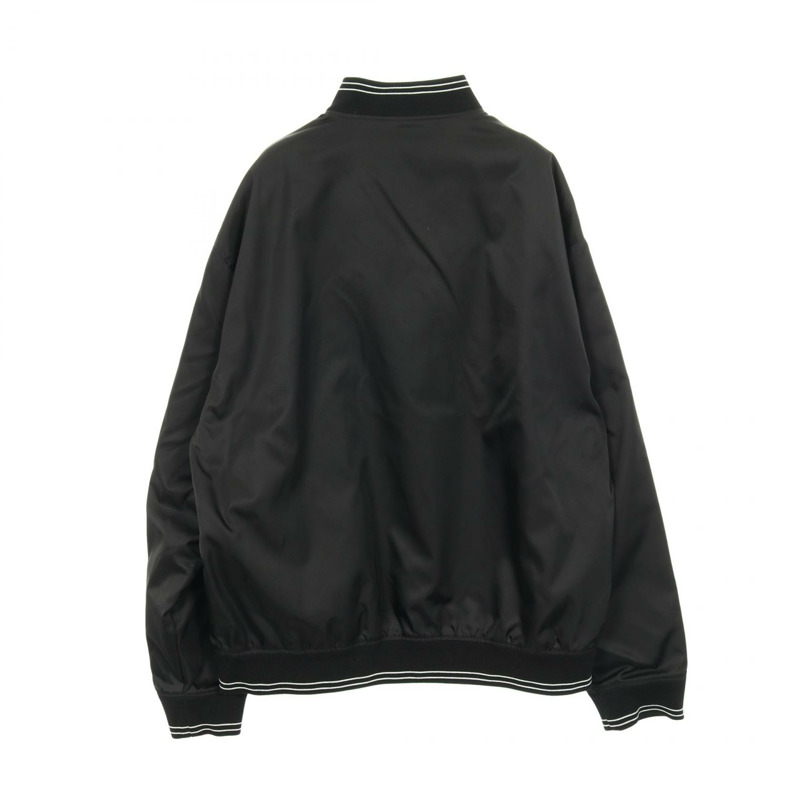 PRADA 三角形 logo RE-NYLON 雙面穿短版外套 #M 抓絨尼龍棉 BK-1