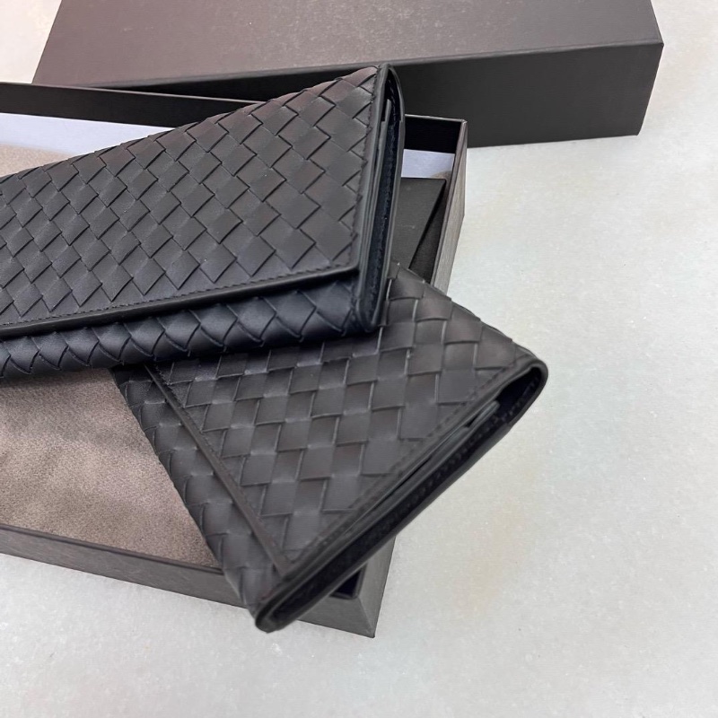 Bottega Veneta black long wallet-3