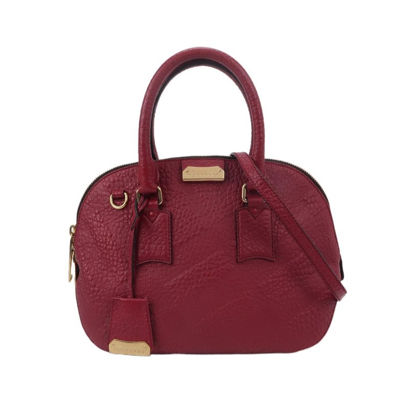 Burberry Orchard 牛皮純色橢圓廓形斜挎包單肩包-0