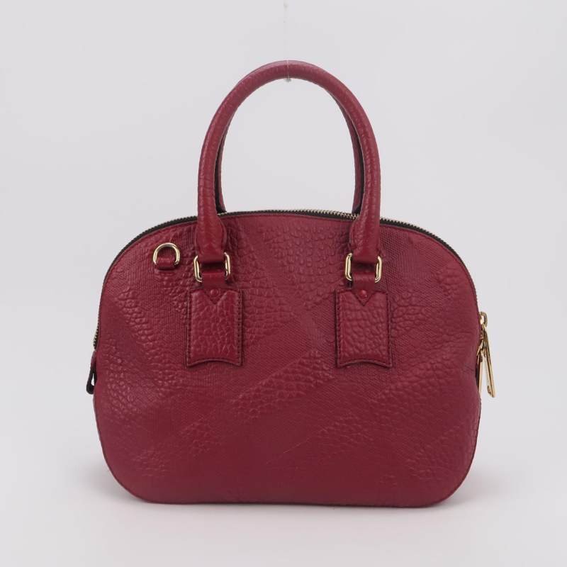 Burberry Orchard 牛皮純色橢圓廓形斜挎包單肩包-4