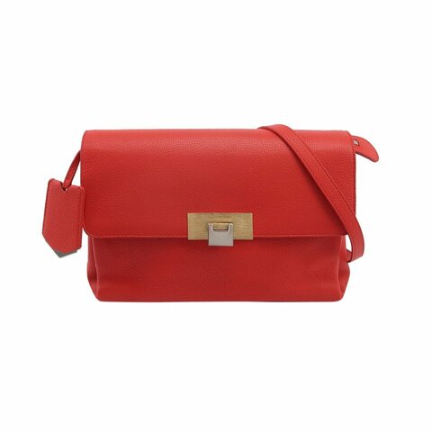Balenciaga Le Dix Cartable牛皮純色方形按扣斜挎包單肩包