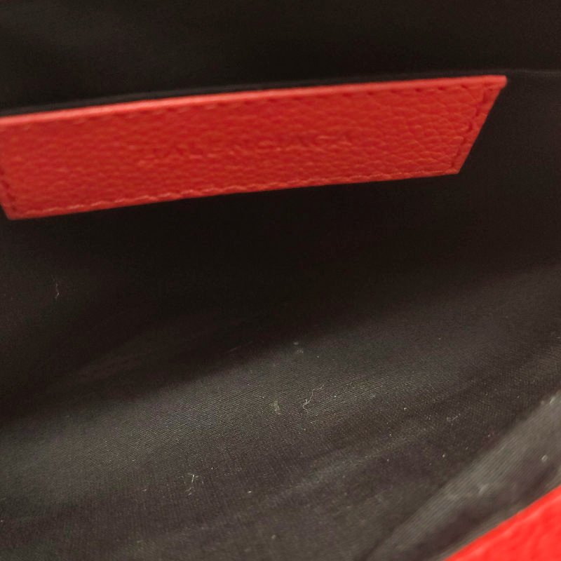 Balenciaga Le Dix Cartable牛皮純色方形按扣斜挎包單肩包-9