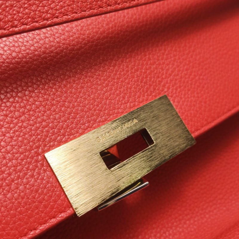Balenciaga Le Dix Cartable牛皮純色方形按扣斜挎包單肩包-12